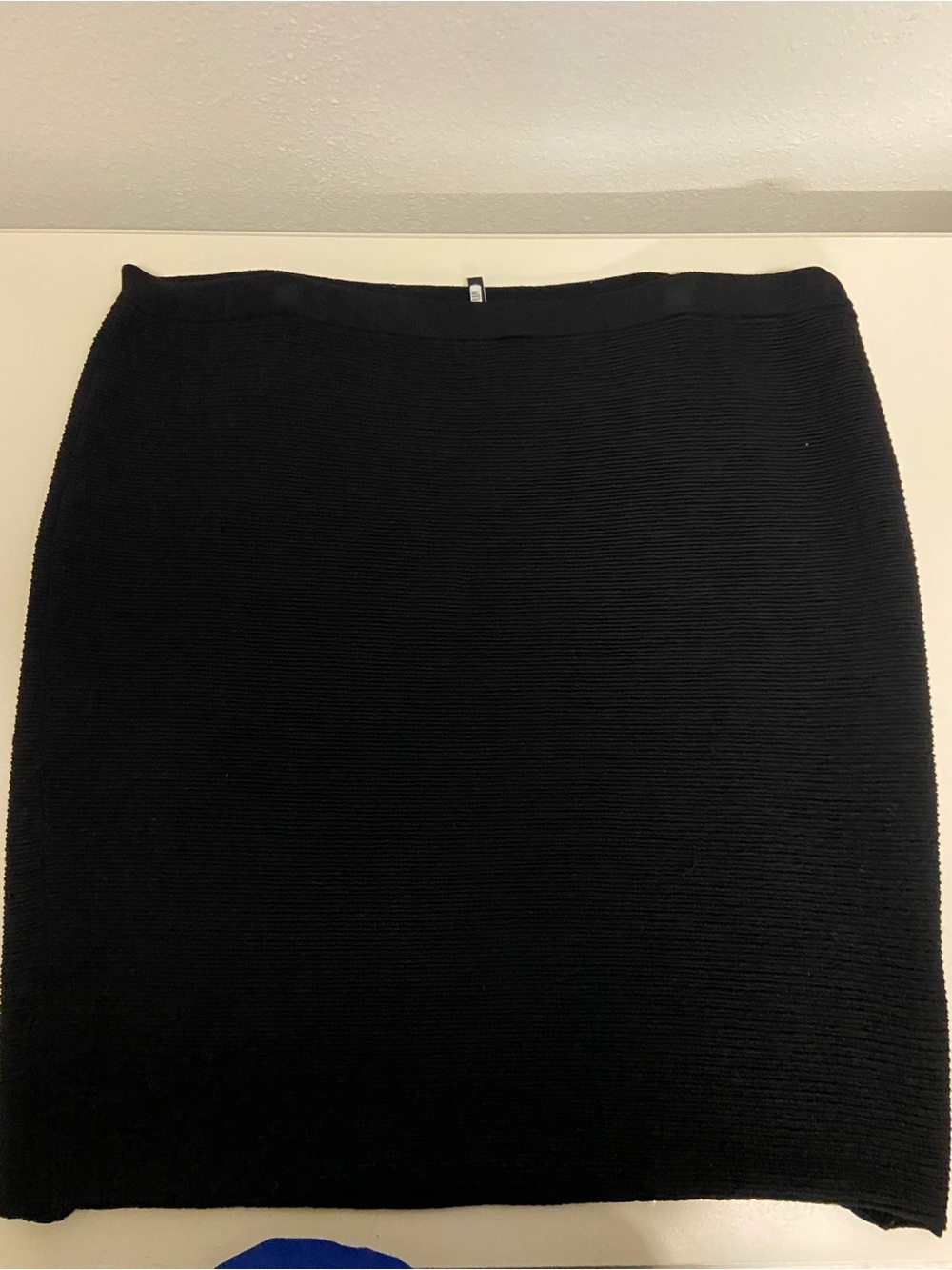 Eileen Fisher Plus Sz 1X Wool Italian Yarn Minimalist Career Skirt Black Pull On
